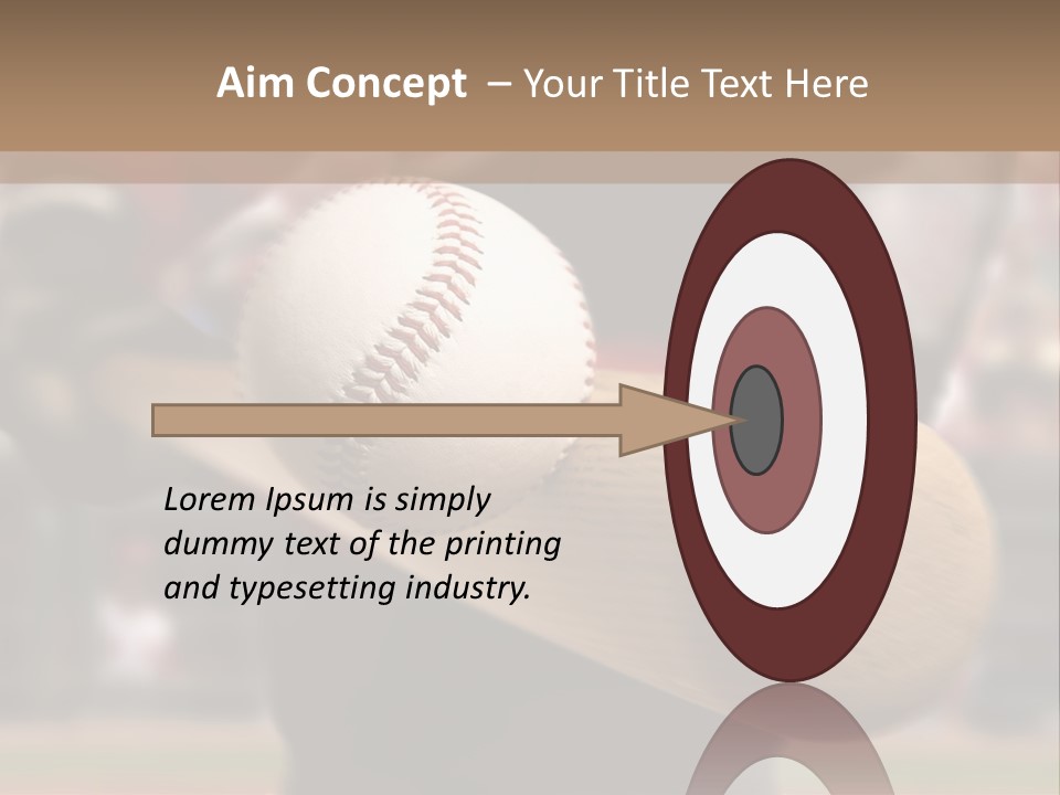 Baseball Player Makes Contact With The Ball And Bat PowerPoint Template