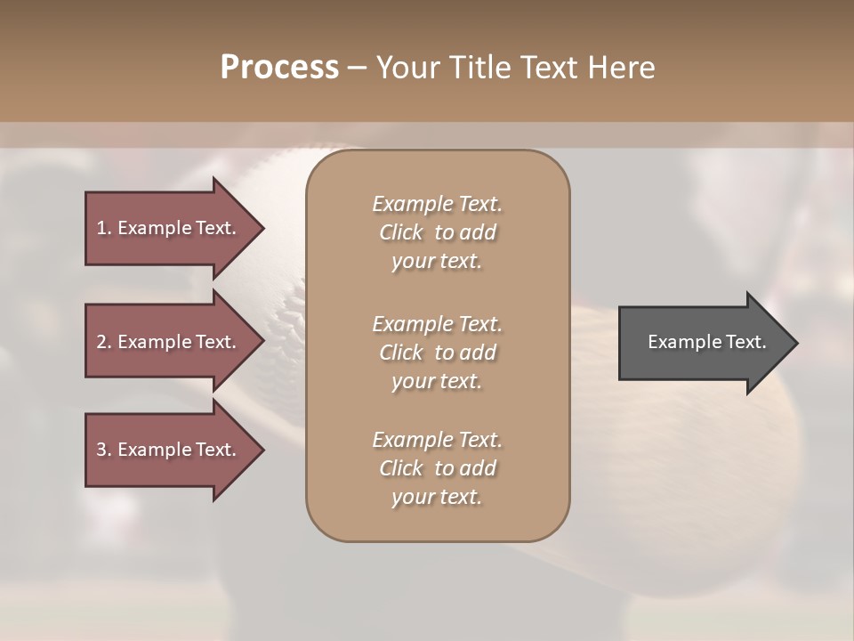 Baseball Player Makes Contact With The Ball And Bat PowerPoint Template