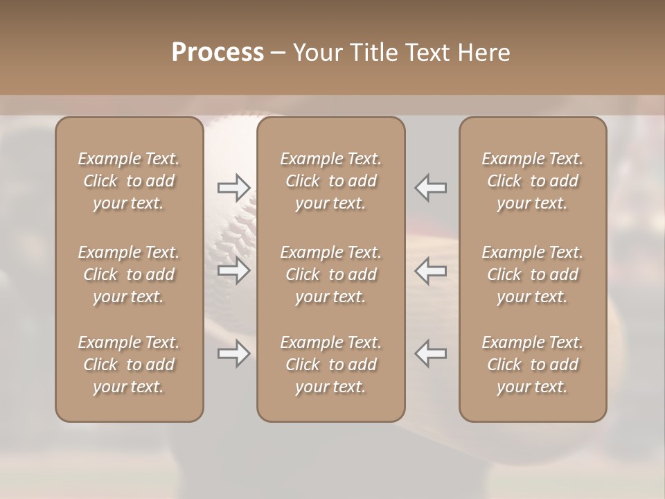 Baseball Player Makes Contact With The Ball And Bat PowerPoint Template