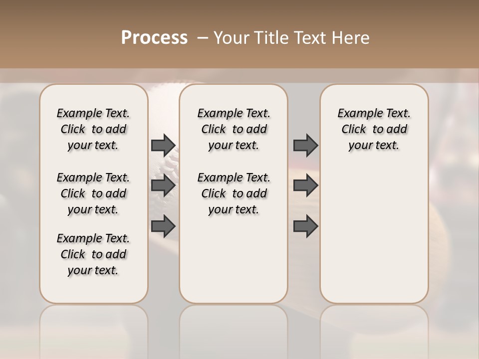 Baseball Player Makes Contact With The Ball And Bat PowerPoint Template