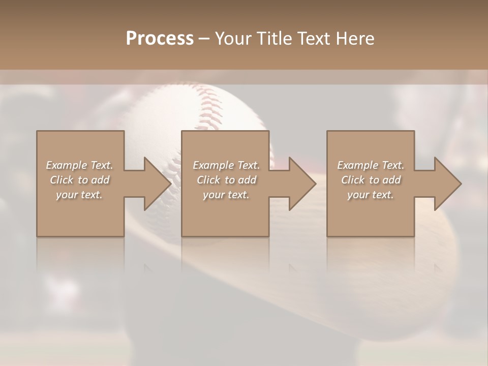 Baseball Player Makes Contact With The Ball And Bat PowerPoint Template