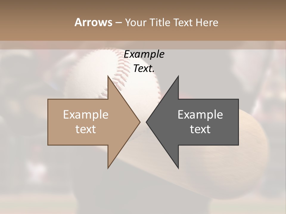 Baseball Player Makes Contact With The Ball And Bat PowerPoint Template