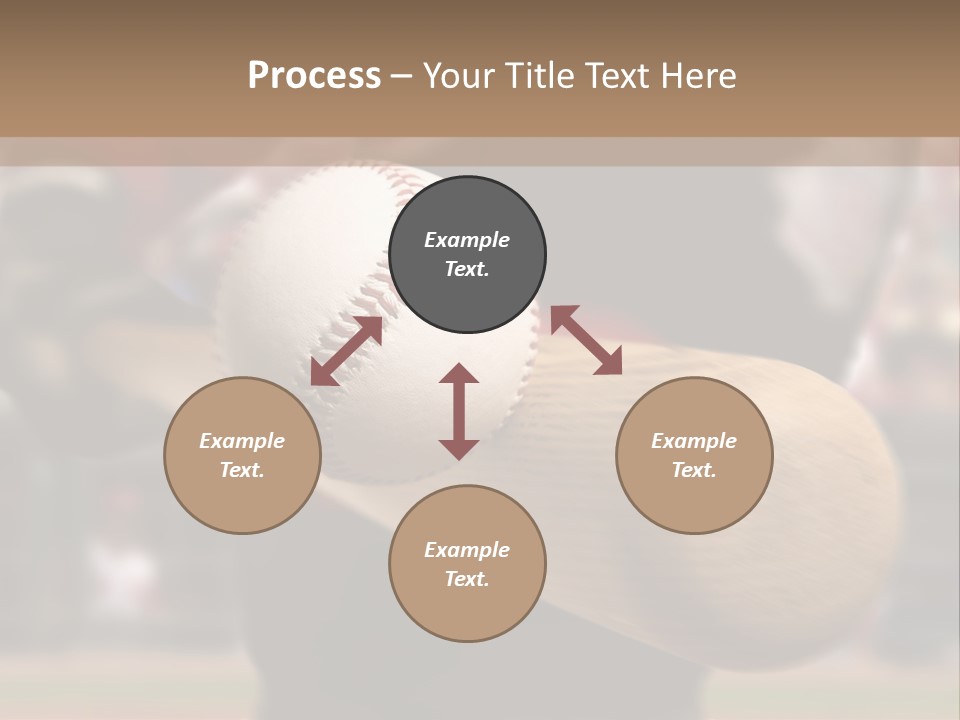 Baseball Player Makes Contact With The Ball And Bat PowerPoint Template