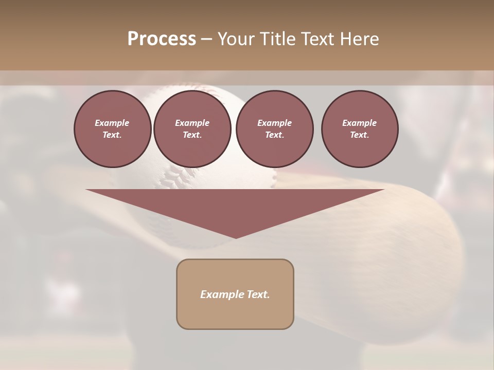 Baseball Player Makes Contact With The Ball And Bat PowerPoint Template