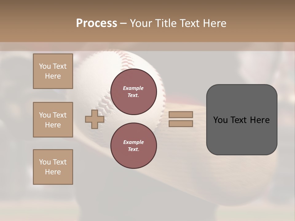 Baseball Player Makes Contact With The Ball And Bat PowerPoint Template