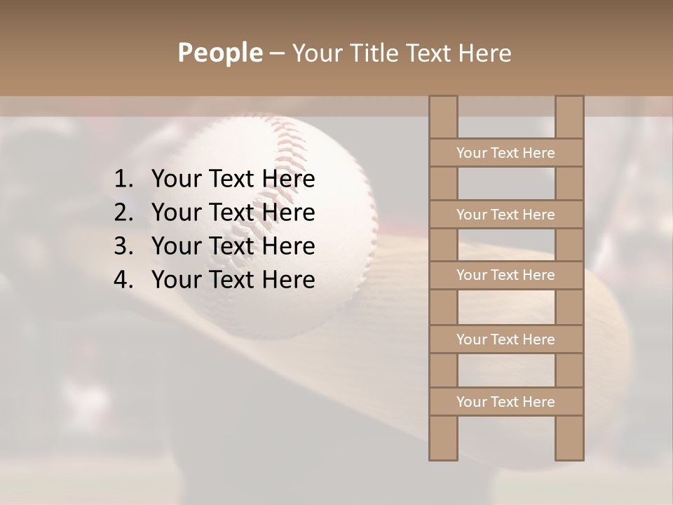 Baseball Player Makes Contact With The Ball And Bat PowerPoint Template