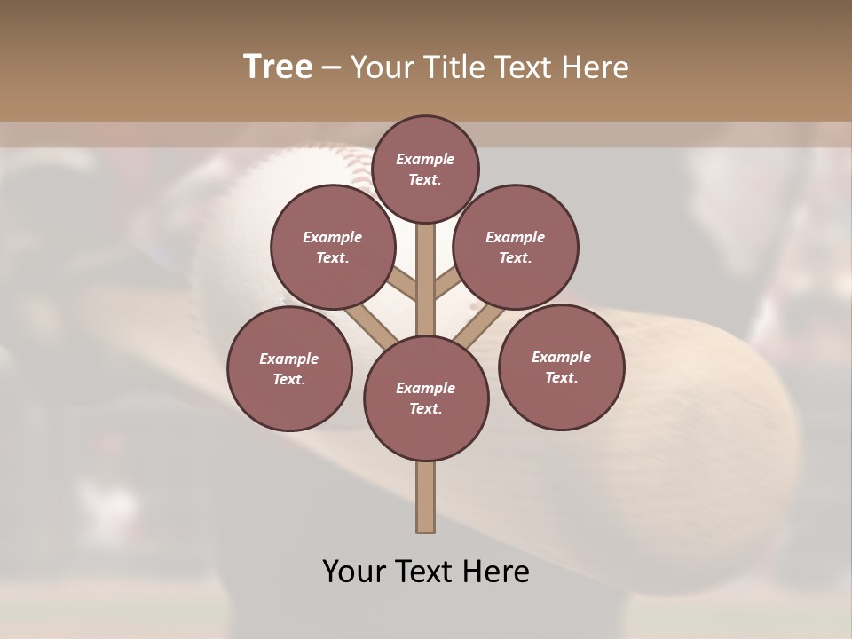 Baseball Player Makes Contact With The Ball And Bat PowerPoint Template