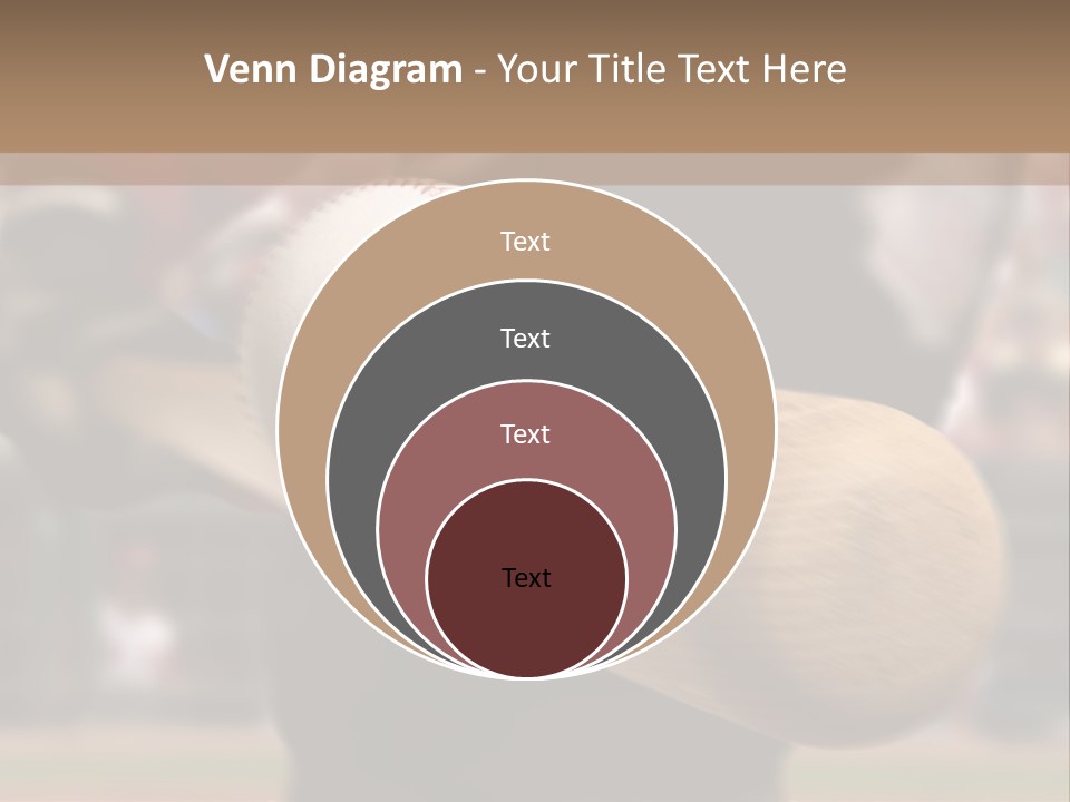 Baseball Player Makes Contact With The Ball And Bat PowerPoint Template