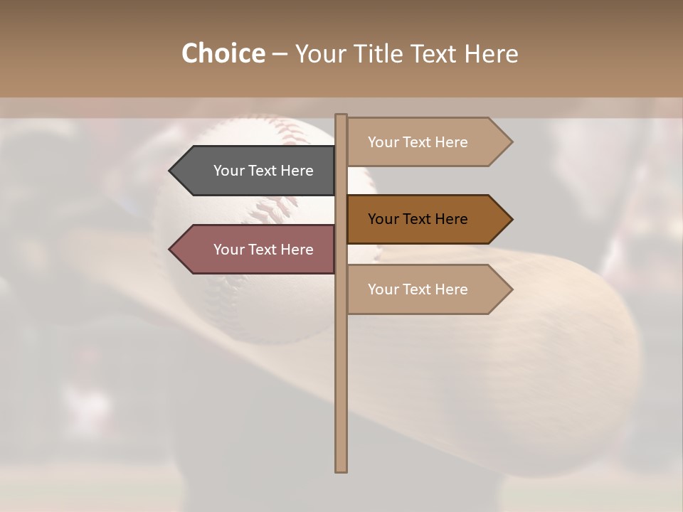 Baseball Player Makes Contact With The Ball And Bat PowerPoint Template