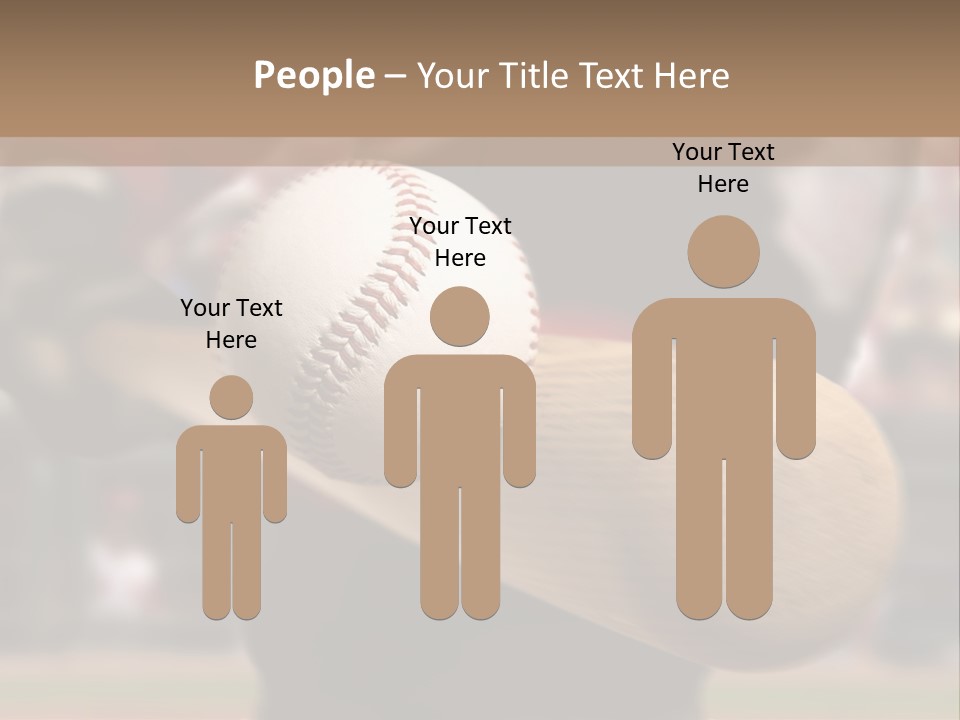 Baseball Player Makes Contact With The Ball And Bat PowerPoint Template