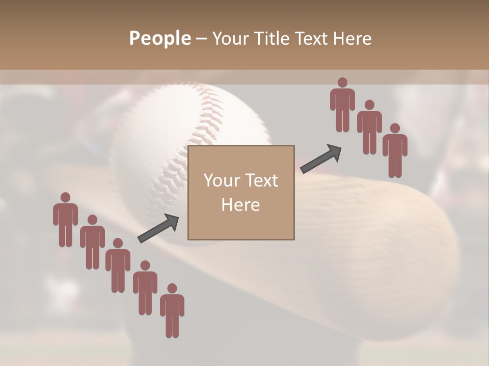 Baseball Player Makes Contact With The Ball And Bat PowerPoint Template