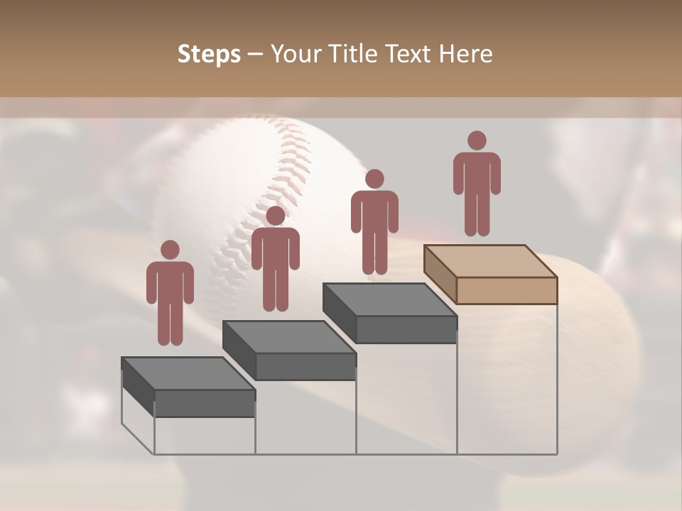 Baseball Player Makes Contact With The Ball And Bat PowerPoint Template