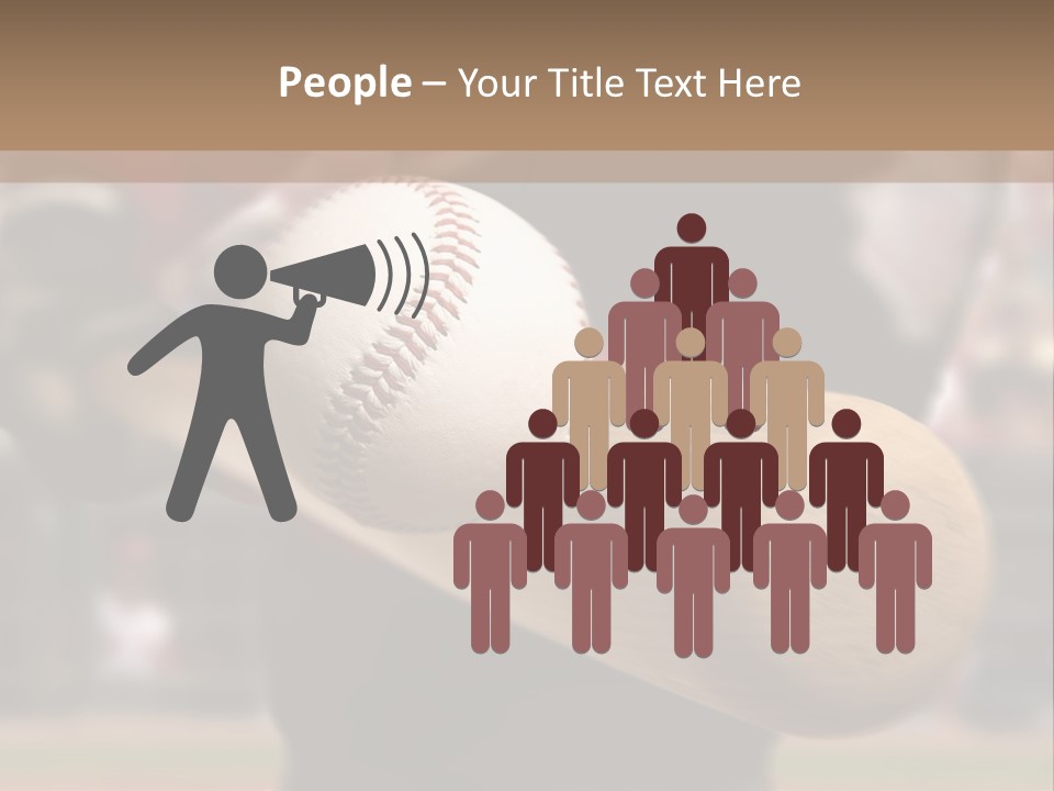 Baseball Player Makes Contact With The Ball And Bat PowerPoint Template