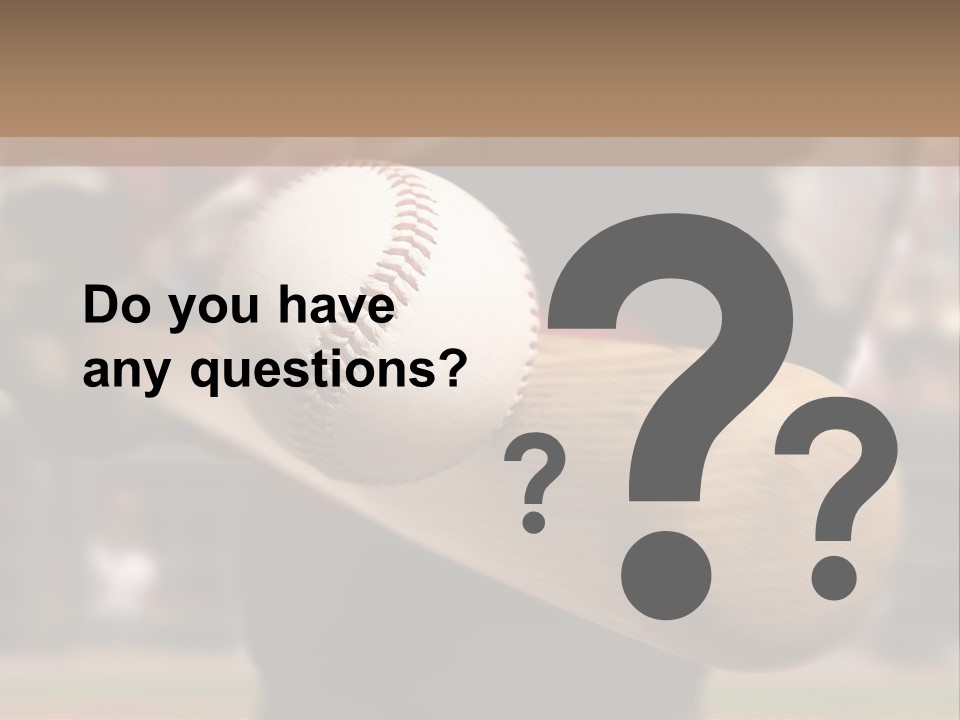 Baseball Player Makes Contact With The Ball And Bat PowerPoint Template