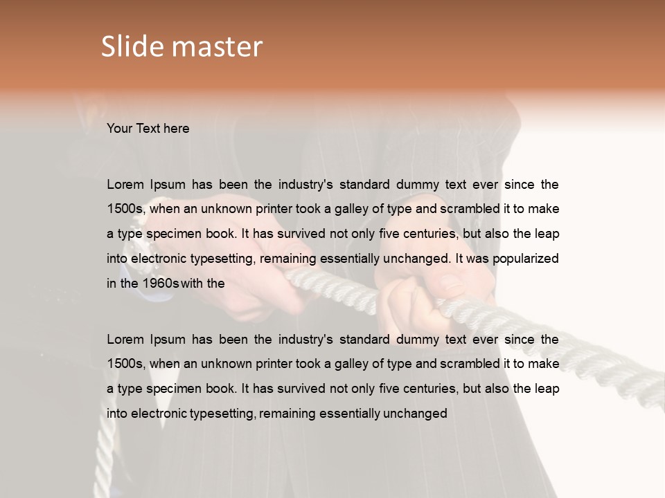 A Business Team Playing Tug Of War In An Intense Struggle PowerPoint Template