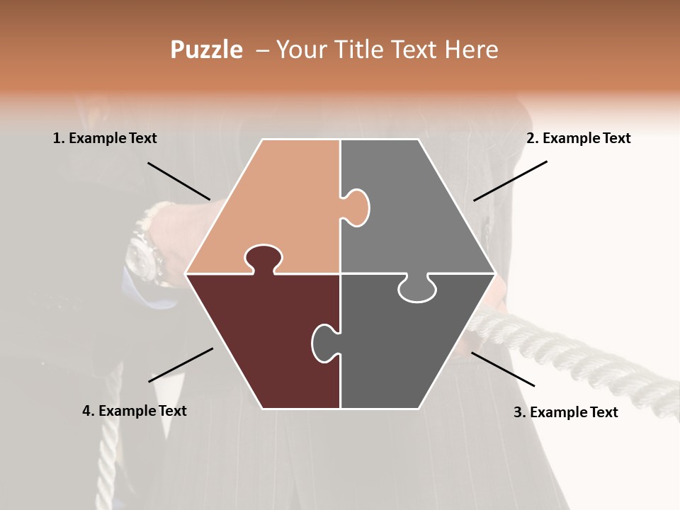 A Business Team Playing Tug Of War In An Intense Struggle PowerPoint Template
