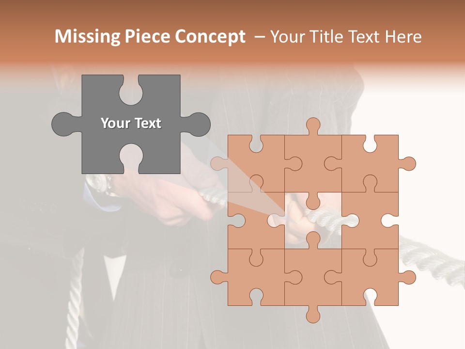 A Business Team Playing Tug Of War In An Intense Struggle PowerPoint Template