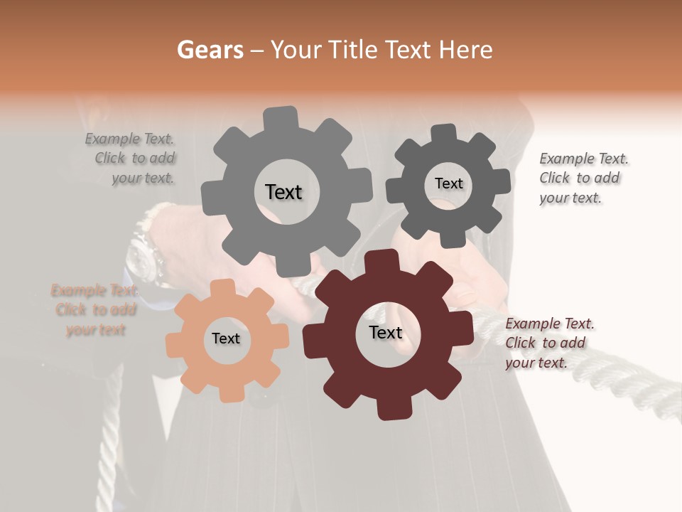 A Business Team Playing Tug Of War In An Intense Struggle PowerPoint Template