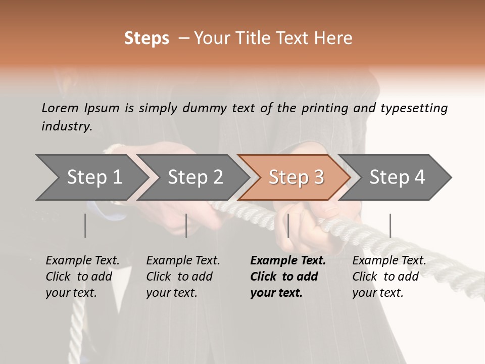 A Business Team Playing Tug Of War In An Intense Struggle PowerPoint Template