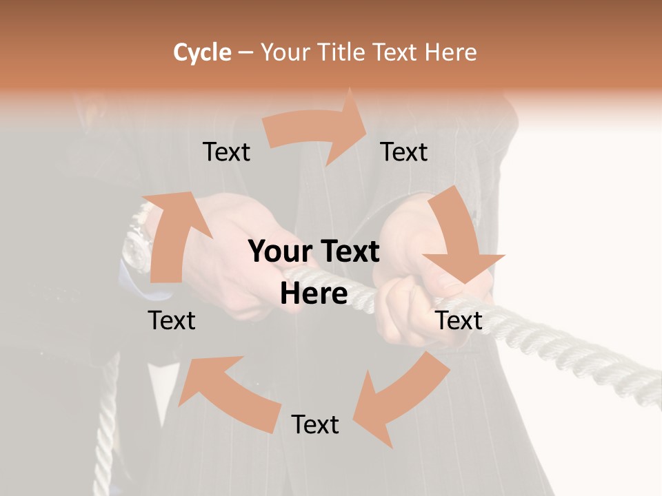 A Business Team Playing Tug Of War In An Intense Struggle PowerPoint Template