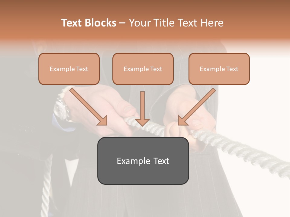 A Business Team Playing Tug Of War In An Intense Struggle PowerPoint Template