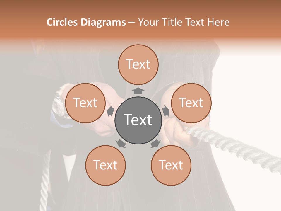 A Business Team Playing Tug Of War In An Intense Struggle PowerPoint Template