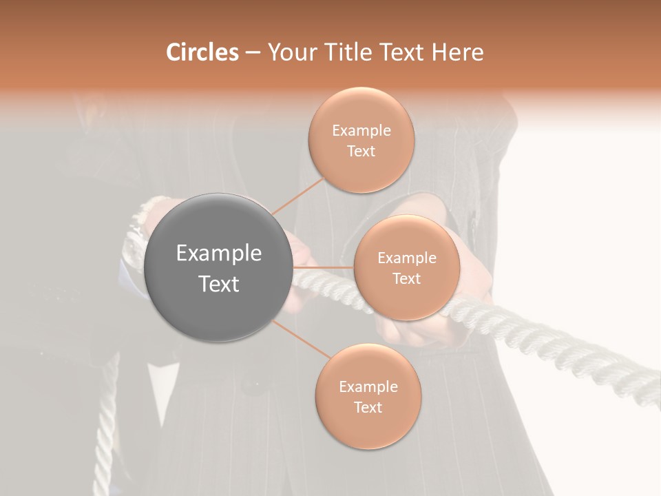 A Business Team Playing Tug Of War In An Intense Struggle PowerPoint Template