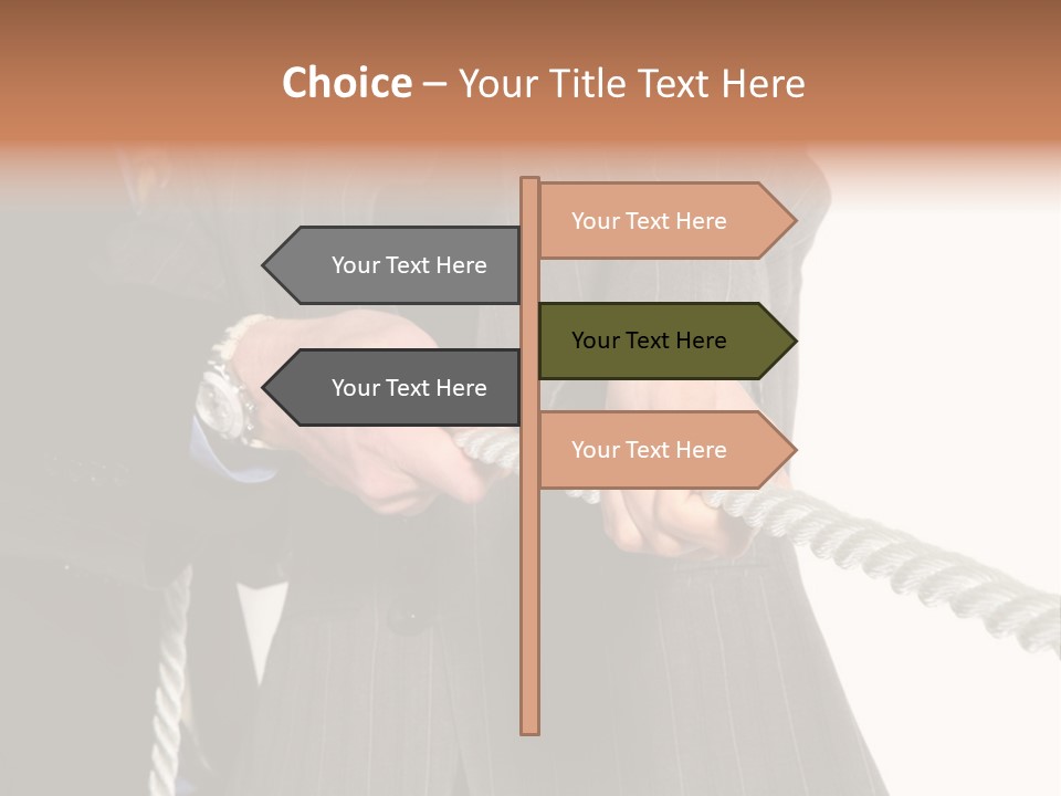 A Business Team Playing Tug Of War In An Intense Struggle PowerPoint Template