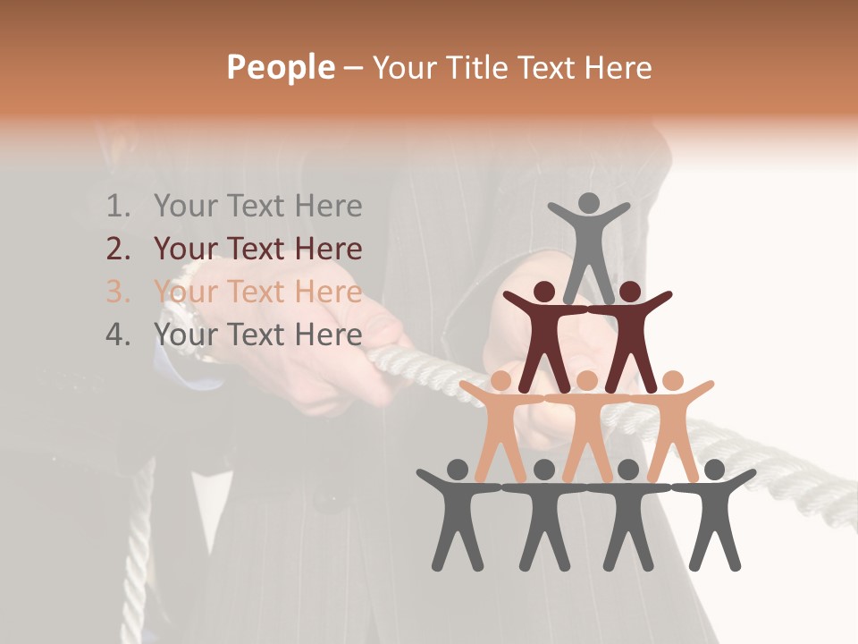 A Business Team Playing Tug Of War In An Intense Struggle PowerPoint Template