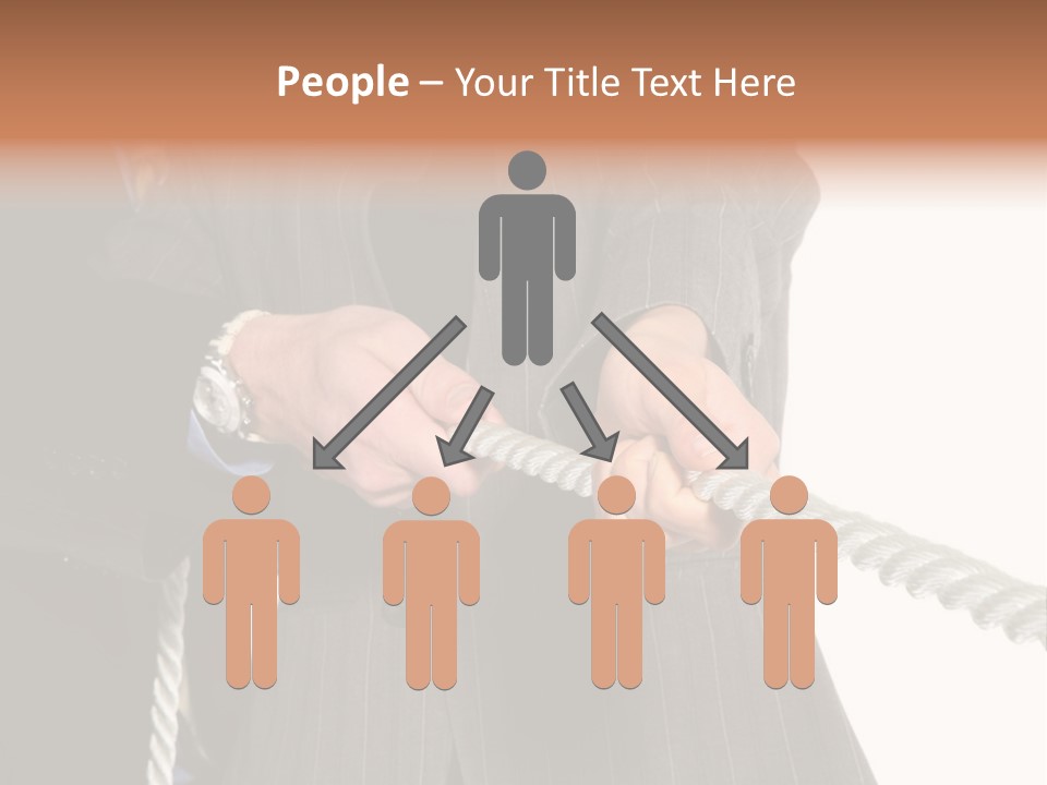 A Business Team Playing Tug Of War In An Intense Struggle PowerPoint Template