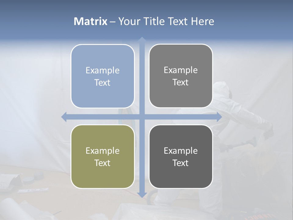 A Man In White Coveralls Painting A Wall PowerPoint Template