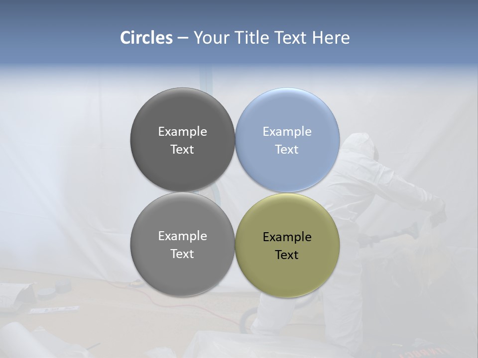 A Man In White Coveralls Painting A Wall PowerPoint Template