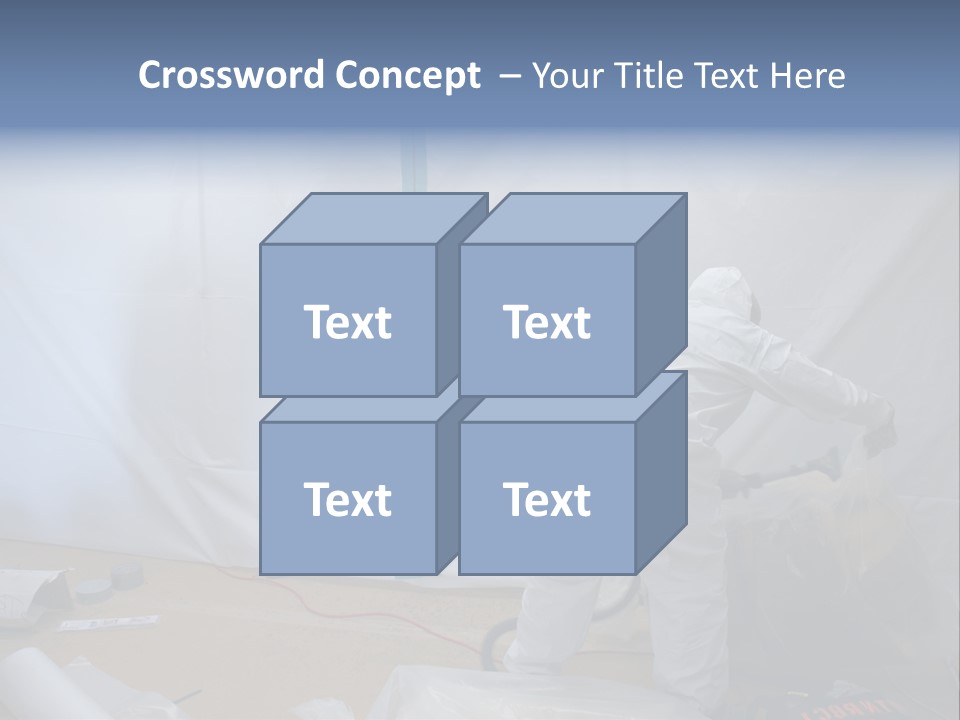 A Man In White Coveralls Painting A Wall PowerPoint Template