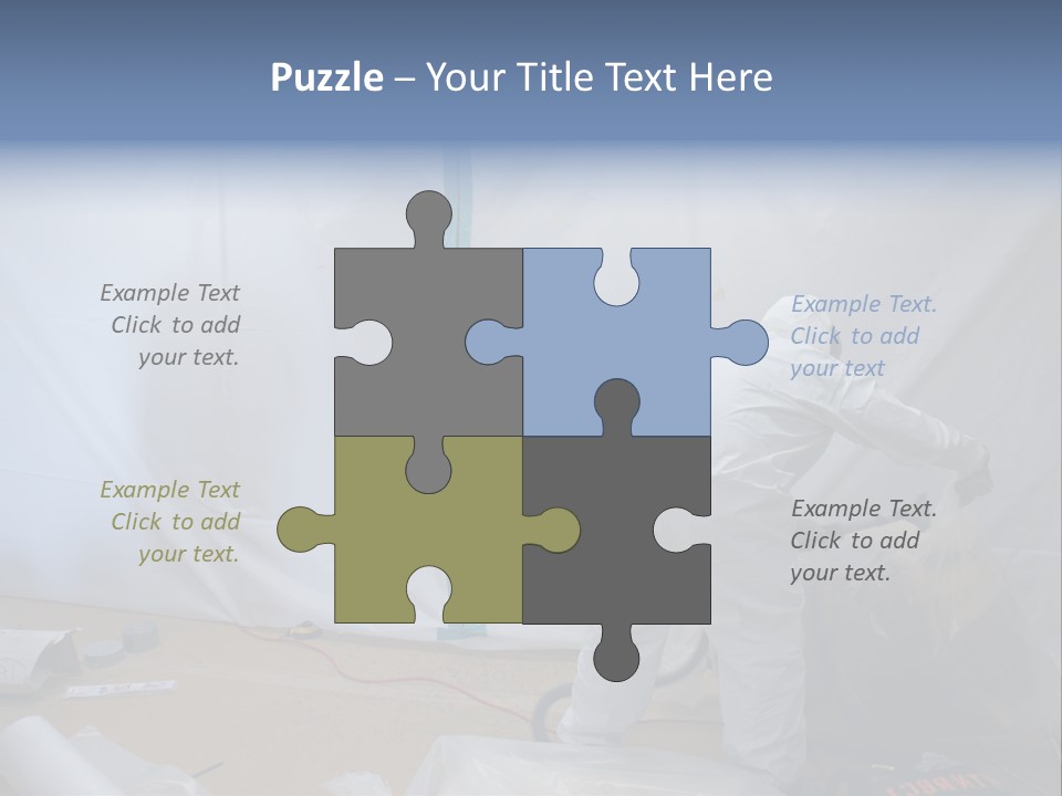 A Man In White Coveralls Painting A Wall PowerPoint Template