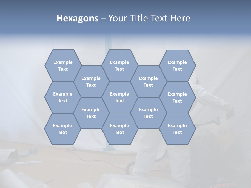 A Man In White Coveralls Painting A Wall PowerPoint Template