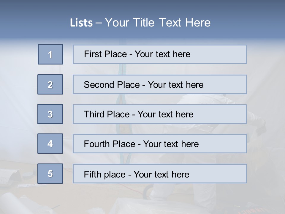 A Man In White Coveralls Painting A Wall PowerPoint Template