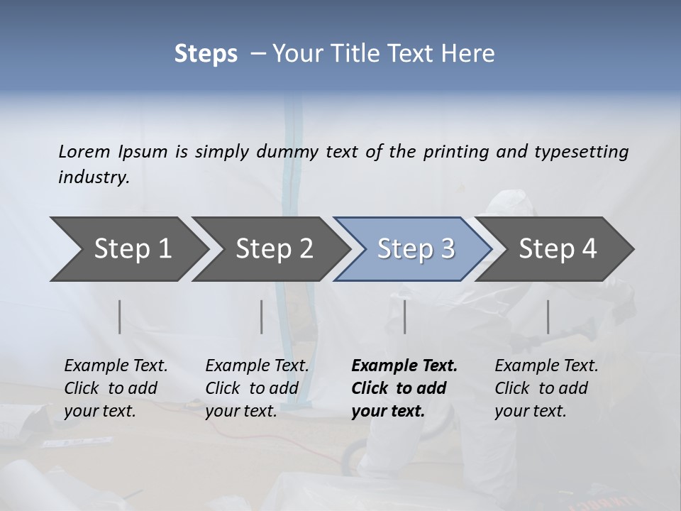 A Man In White Coveralls Painting A Wall PowerPoint Template