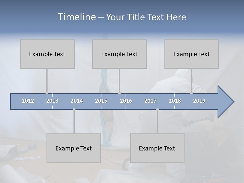 A Man In White Coveralls Painting A Wall PowerPoint Template