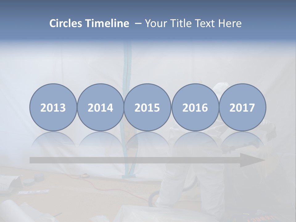 A Man In White Coveralls Painting A Wall PowerPoint Template