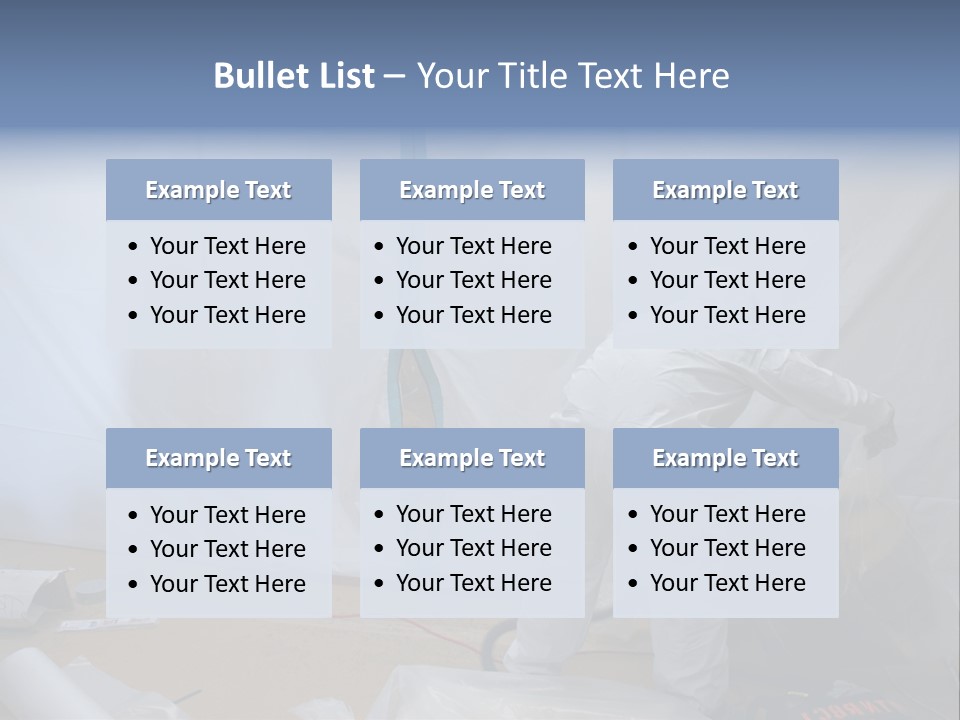 A Man In White Coveralls Painting A Wall PowerPoint Template