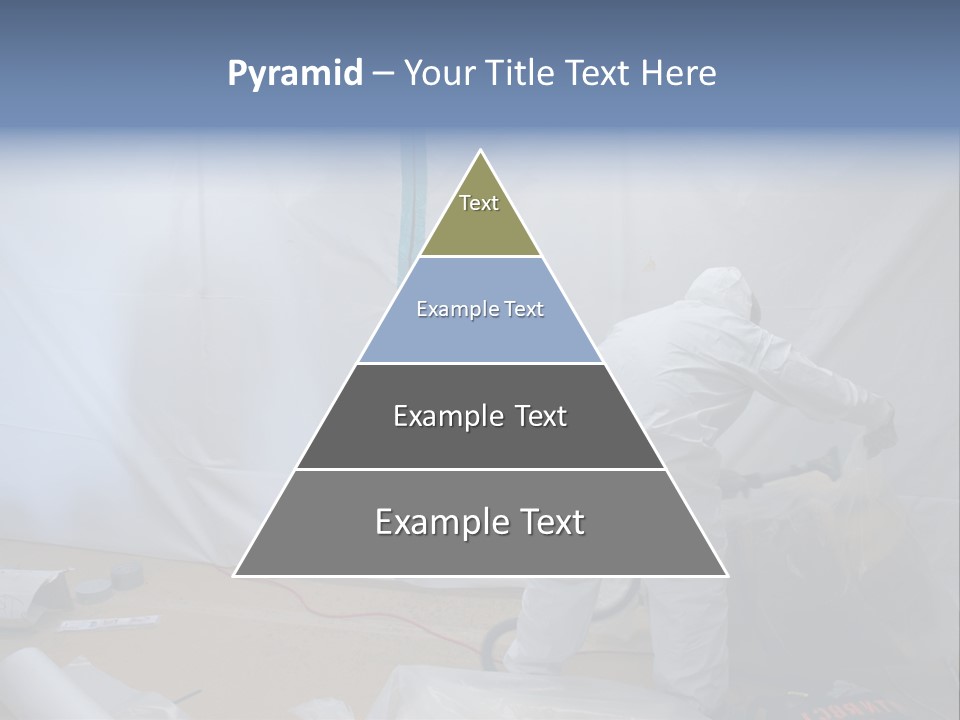 A Man In White Coveralls Painting A Wall PowerPoint Template