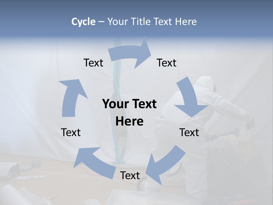 A Man In White Coveralls Painting A Wall PowerPoint Template