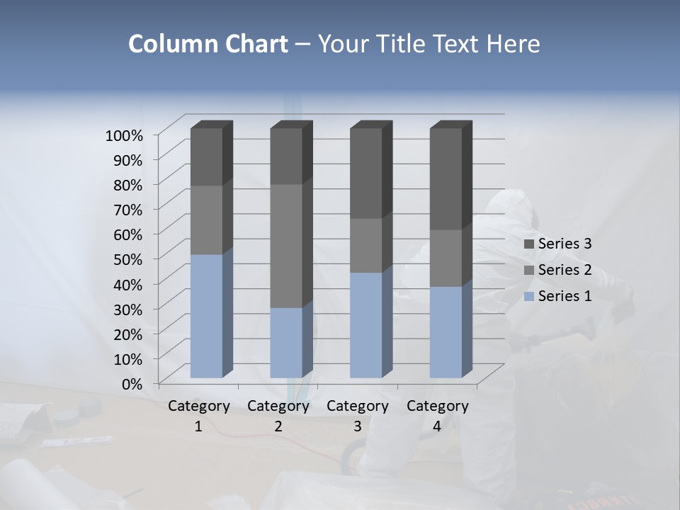 A Man In White Coveralls Painting A Wall PowerPoint Template