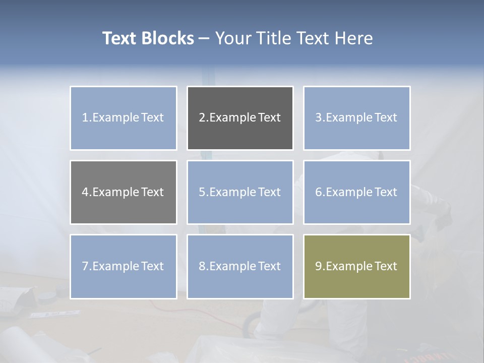 A Man In White Coveralls Painting A Wall PowerPoint Template