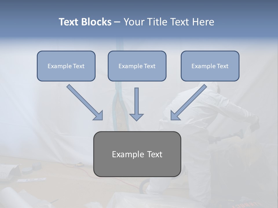 A Man In White Coveralls Painting A Wall PowerPoint Template