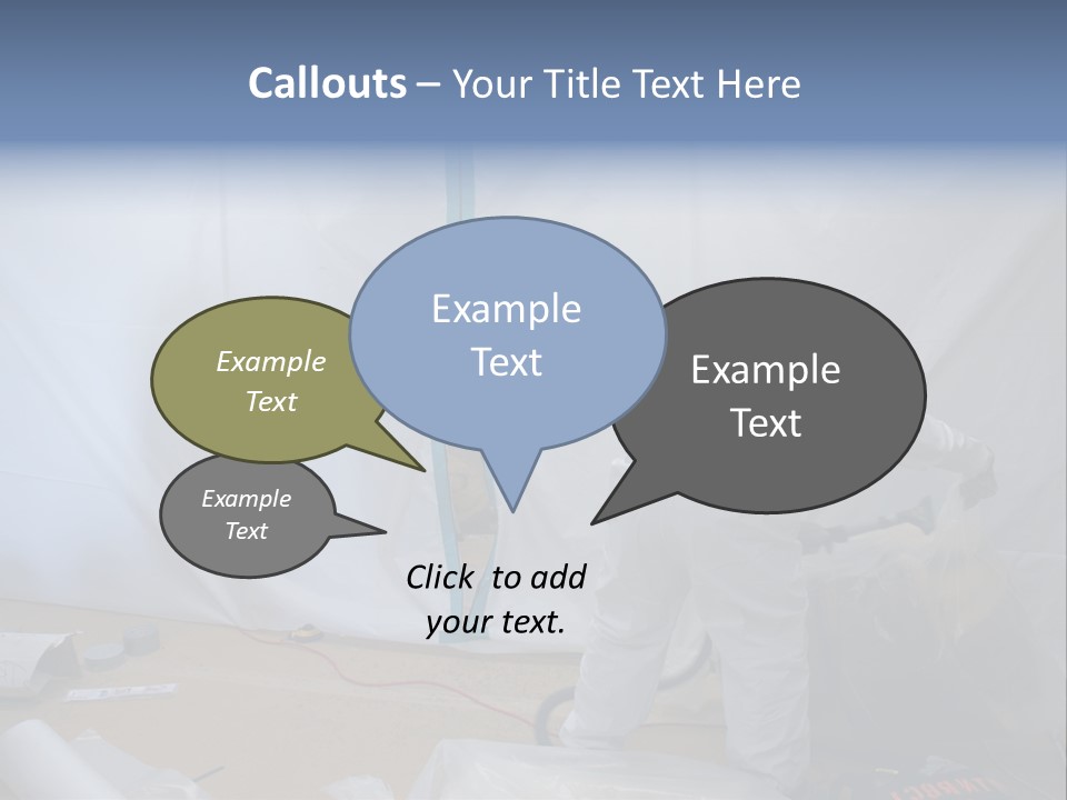 A Man In White Coveralls Painting A Wall PowerPoint Template