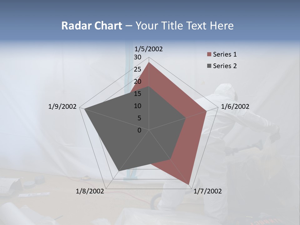 A Man In White Coveralls Painting A Wall PowerPoint Template