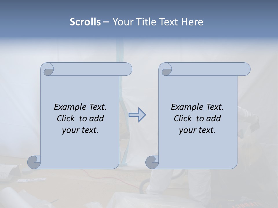A Man In White Coveralls Painting A Wall PowerPoint Template
