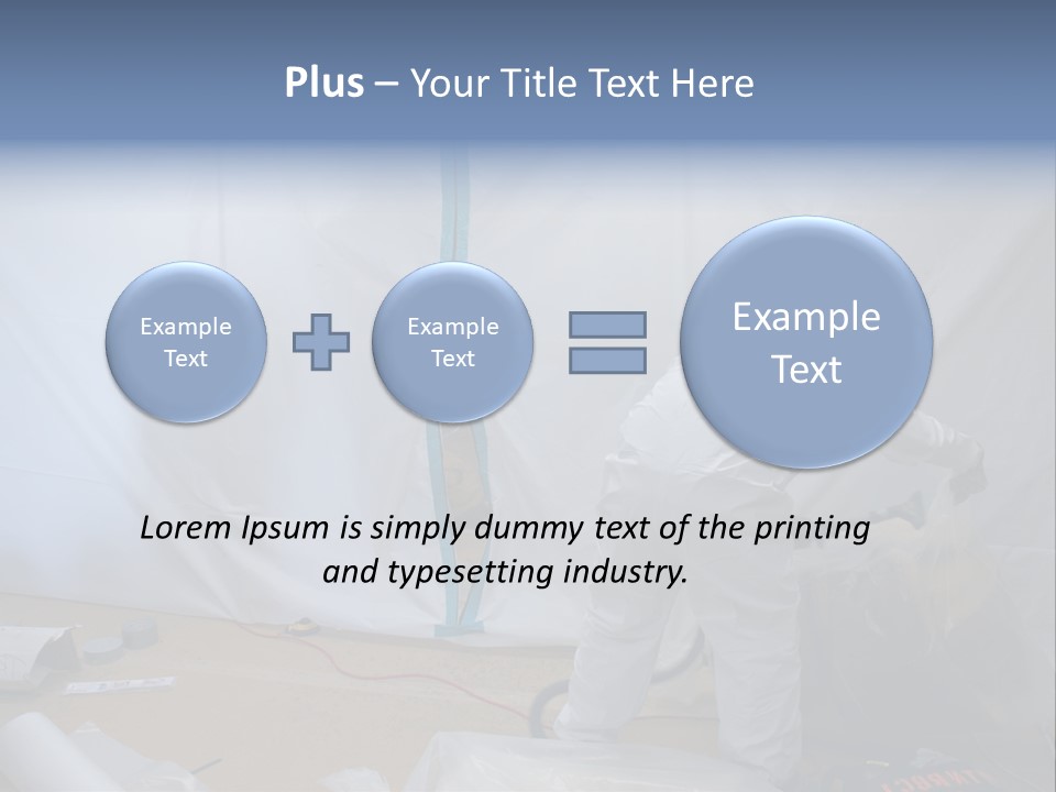 A Man In White Coveralls Painting A Wall PowerPoint Template