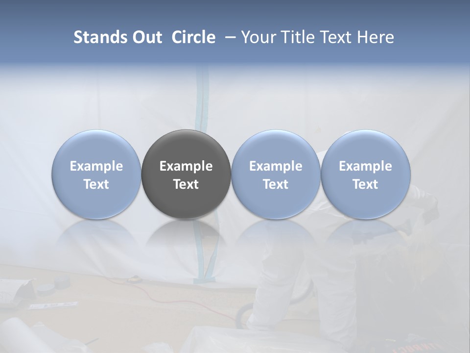 A Man In White Coveralls Painting A Wall PowerPoint Template